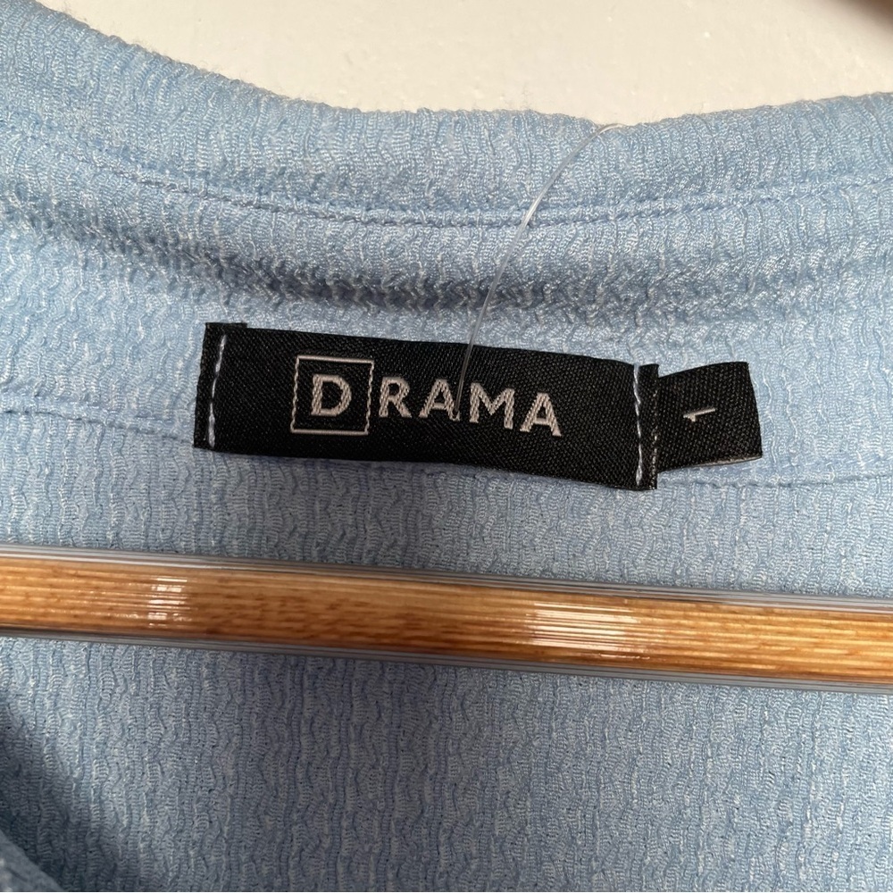 D-Rama Light Blue Everyday Button Maxi Dress Size 14-16 1X Long Sleeve - Picture 4 of 12